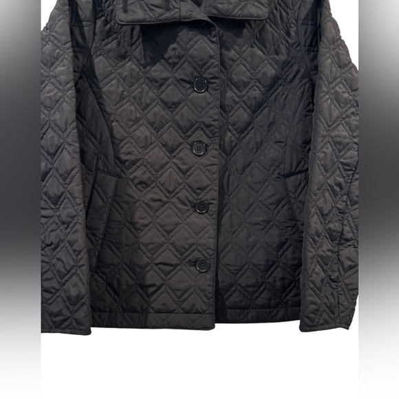 Women’s Black Land’s End Quilted Buttoned Jacket: Small: 6-8 - Picture 4 of 8